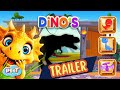 Dino Filmpjes met Pretlettertjes • Wie Zit Daar Verstopt? • TRAILER