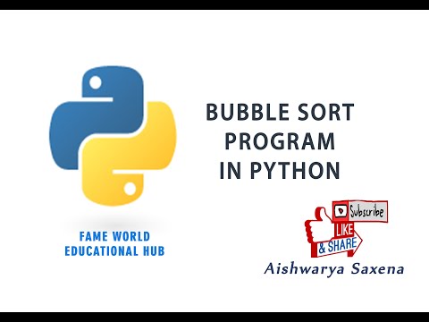 #51 - Bubble Sort Using Python - Python Programming