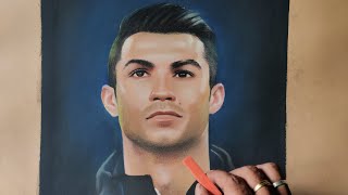 Cristiano Ronaldo Soft Pastel Painting Without Sketching | Football Player | Live Art Chennai screenshot 2