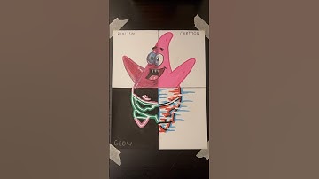 Drawing Patrick Glitch effect - Part 4 (#shorts)