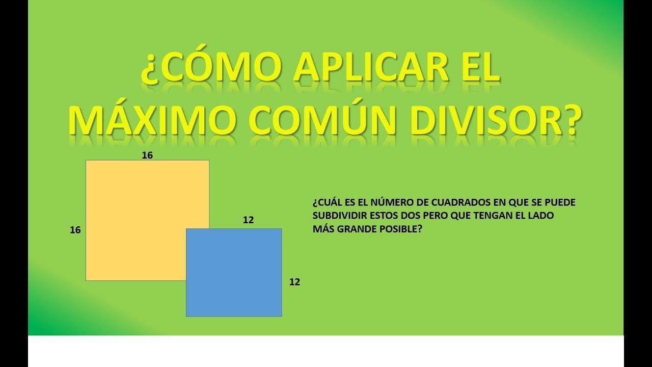 MÁXIMO COMÚN DIVISOR, PROBLEMAS TÍPICOS