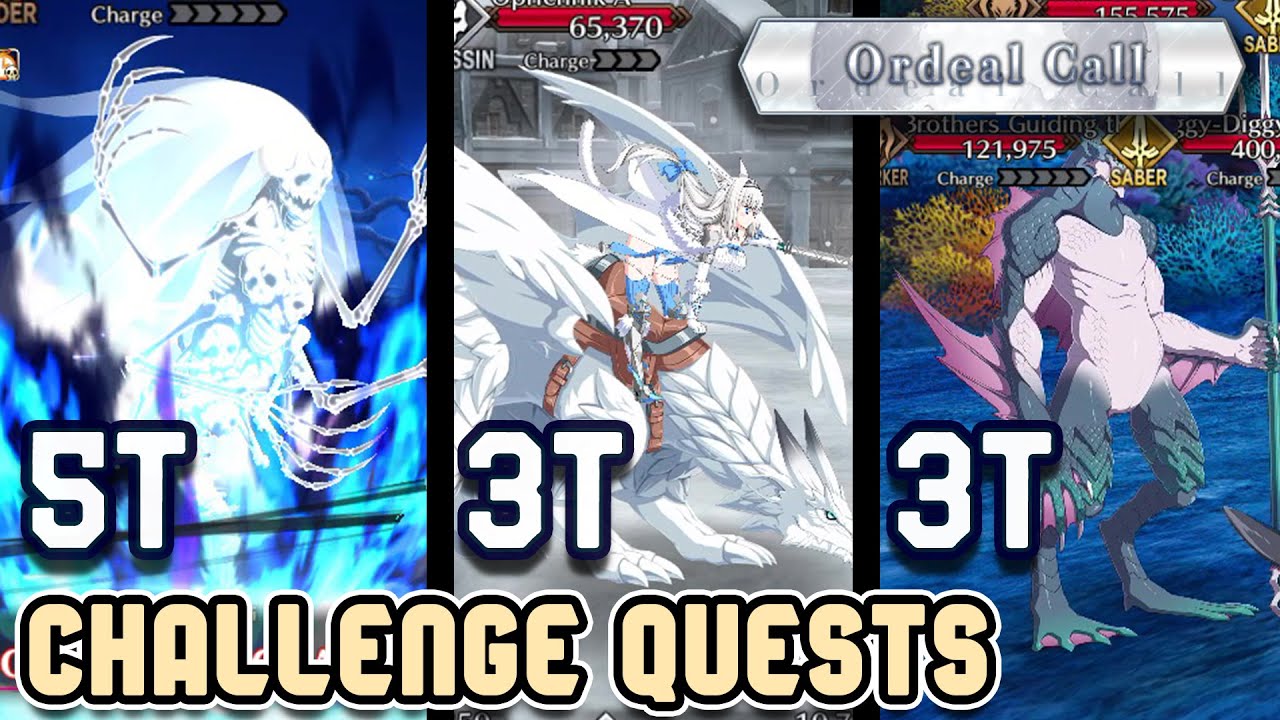 All Challenge Quests (Set 1) - Ordeal Call: Bleached Earth Quests | FGO