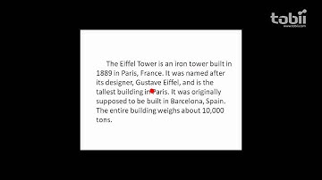 Eye Tracking System - Tobii TX300 Reading Gaze Replay at 300Hz
