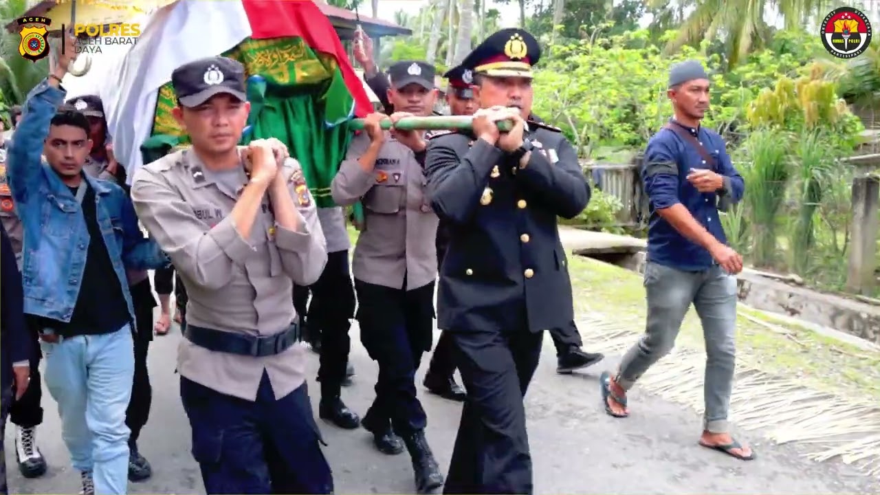 POLRES ABDYA GELAR UPACARA PEMAKAMAN ANGGOTA POLRI
