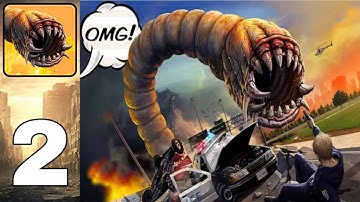 Death Worm - Gameplay Walkthrough Part 2 New Update (Death Worm VS Army)(iOS, Android)