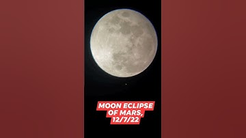 part 1 video of the #occultation or #eclipse of #Mars by the #Moon by @chrisgrohusko 12/7/22