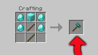 How To Craft Hammers In Minecraft Bedrock Edition! (Hammer Add On)