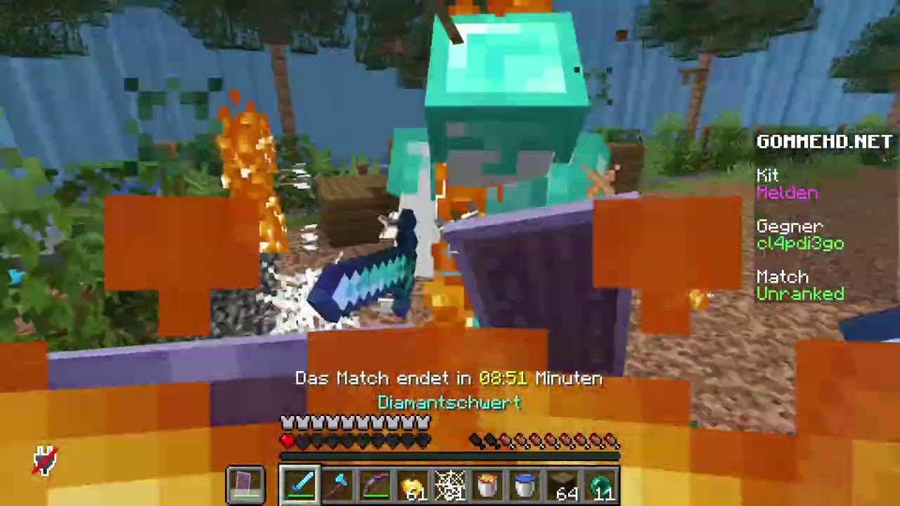Ich spiele wieder Minecraft.PVP auf Gomme