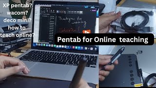 Best pentab for Online Teaching |XP PEN  or wacom laptop/mobile/mac | Deco mini Review