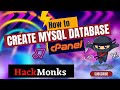 Creating mysql database and user in cpanel  stepbystep guide