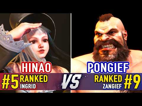 SF6 🤜 HINAO (#5 Ranked Ingrid) vs PONGIEF (#9 Ranked Zangief) 🤛 SF6 High Level Gameplay