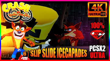 CRASH TWINSANITY PART 6 - Slip Slide Icecapades 100% Walkthrough | 4K Ultra | Widescreen [PCSX2]