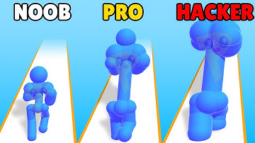 NOOB vs PRO vs HACKER in Sticky Blob