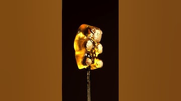 Burning gummy bear in slow motion #asmr #macro #satisfying