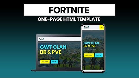 Fortnite - Clan Website HTML Template