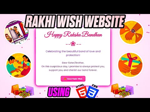 raksha bandhan Wishes Using HTML code  | Rakshi wish  code