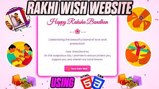 raksha bandhan Wishes Using HTML code  | Rakshi wish  code screenshot 3
