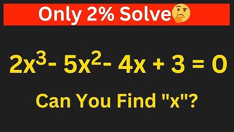Can You Solve This Math Olympiad Puzzle? | Only 2% Get It Right! | Cubic Equation..