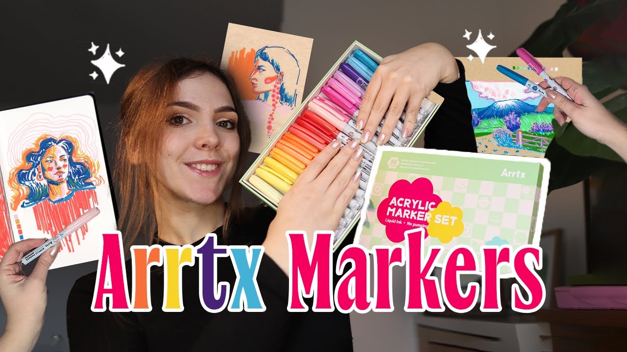 Trying out Arrtx Acrylic Markers Honest Review - YouTube
