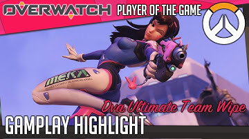 Overwatch - Player of the Game - Dva Team Kill Highlight