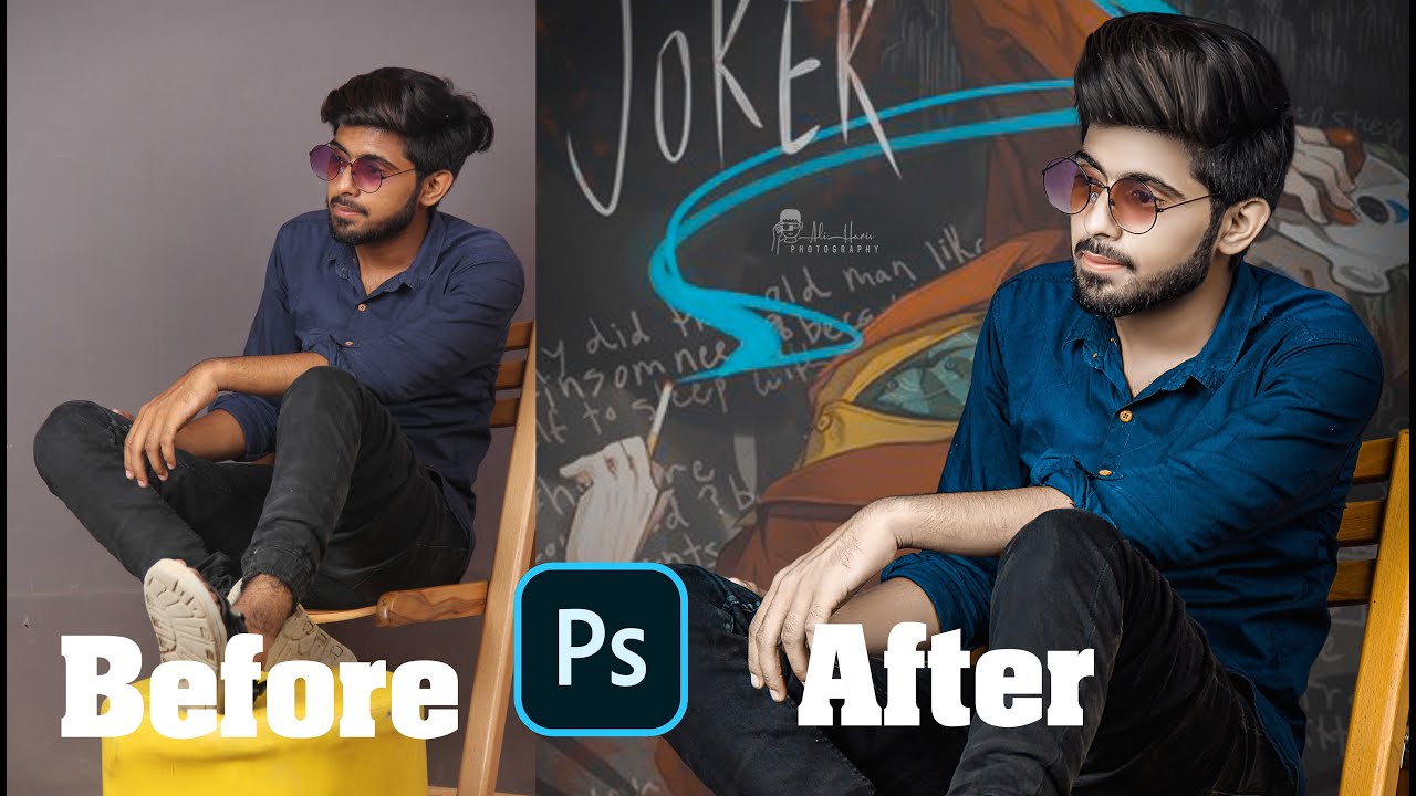 Indoor Studio Background Changing Color Grading & Retouching in ...