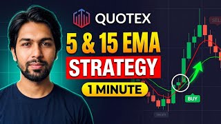 Quotex 5 & 15 EMA Crossover Strategy (Hindi) | 1 Minute Next Candle Guide