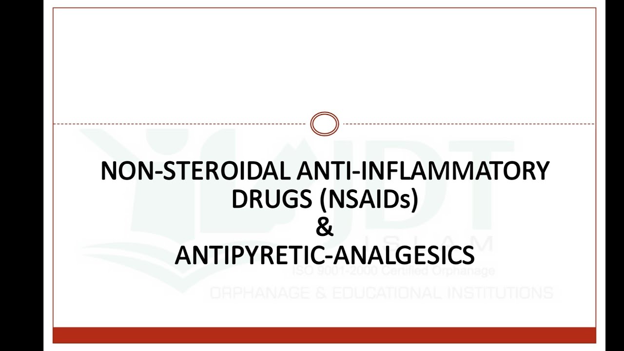 Non Steroidal Antiinflammatory Drugs (NSAIDs) Pharmacology Aspirin