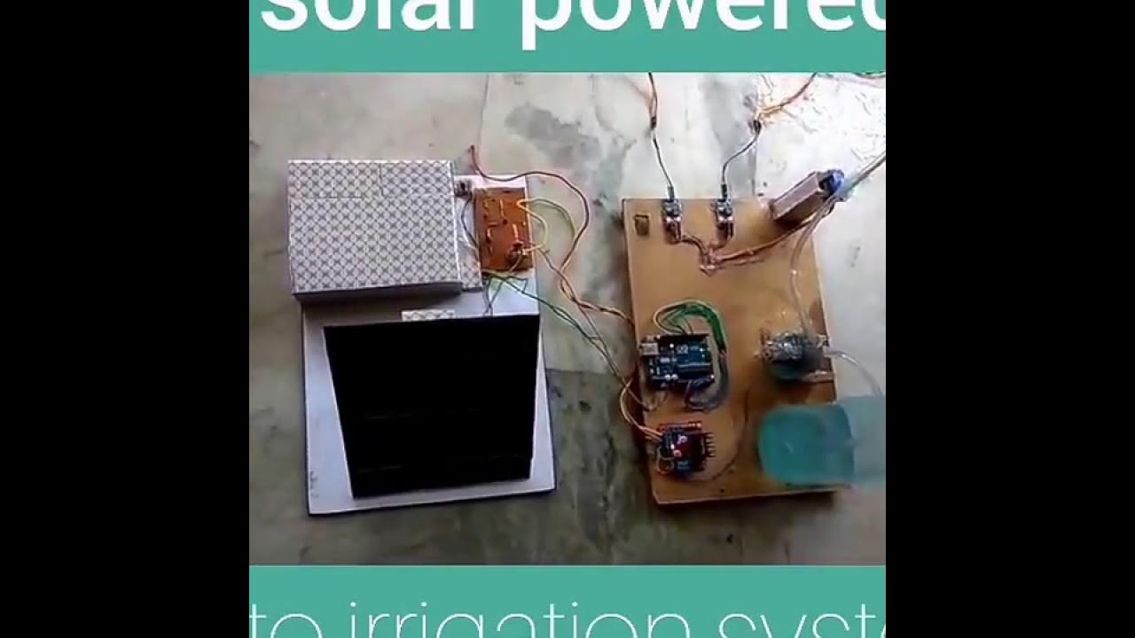 Solar powered automatic irrigation system , engineering project using