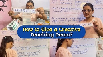Demo of PHYSICAL SCIENCE Teaching || How to give impressive DEMO? || B.Ed. Practicals Demo Exam ||