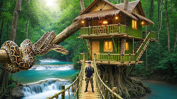 99 Days Building a Dream Tree House with Bamboo | Survival Skills in the Rainforest