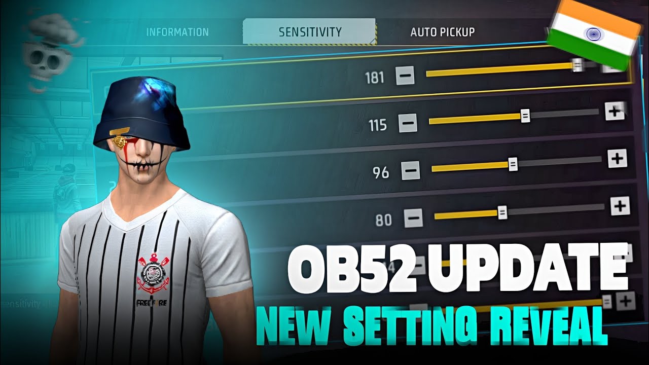 OB52 UPDATE NEW SETTING REVEL JODDY XD ||  FREE FIRE GAME 🎯
