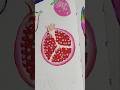 How to draw a pomegranate❤️ with acrylic markers, cute, simple, pretty 😍