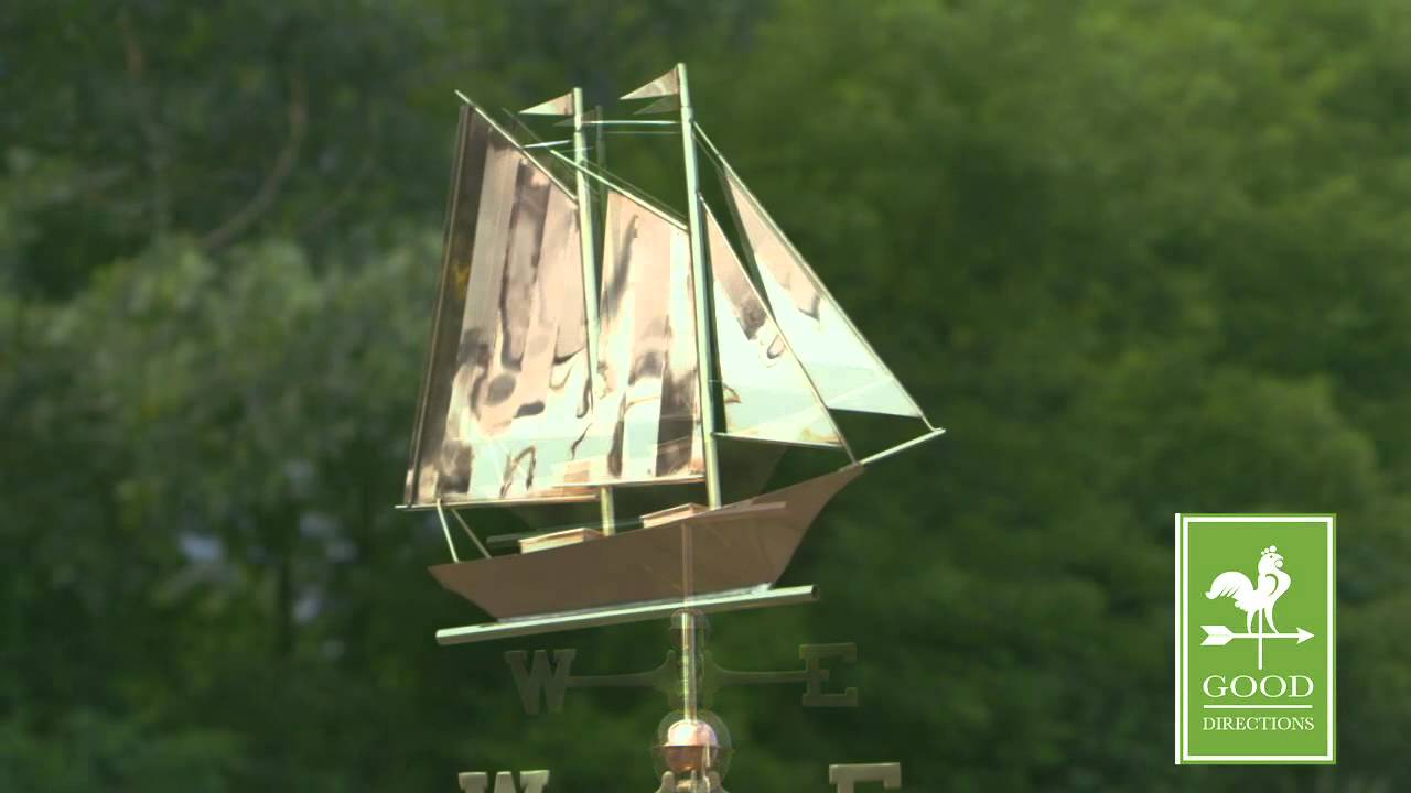 Good Directions 9601P Schooner Weathervane - Polished Copper