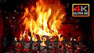 картинка: 🔥 Зимний камин 4К (12 ЧАСОВ). Потрескивающие звуки костра для уютных ночей