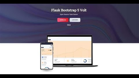 Flask Github SignIN - Volt BS5 Design (Free Product) | AppSeed