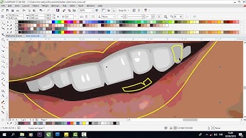 Tutorial Vector Mulut dan Hidung - Corel Draw