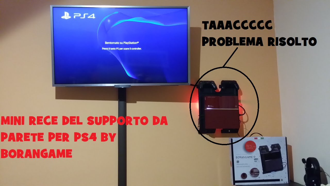 FINALMENTE MONTATO!!! ECCO IL SUPPORTO DA PARETE PER PS4!! 