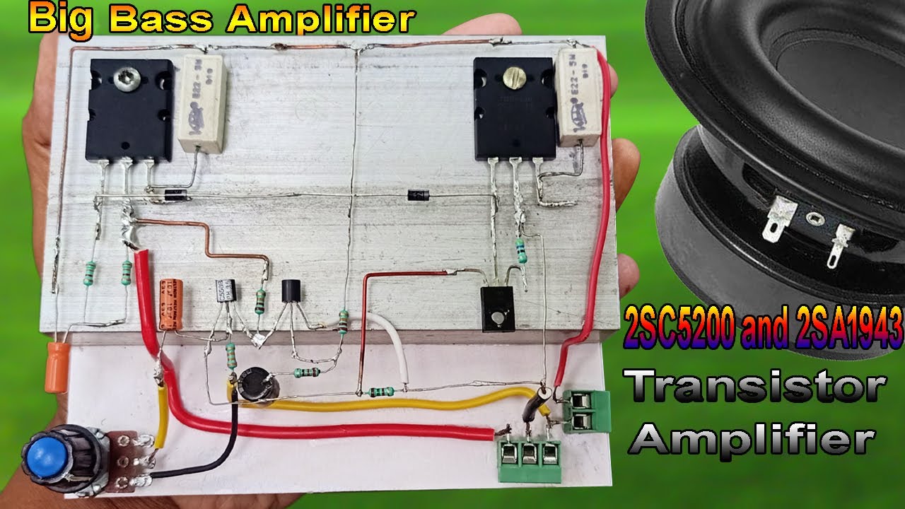 DIY Big Bass Amplifier Using 2SC5200 and 2SA1943  Simple & Powerful || Amplifier Kaise Banaye