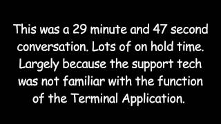 Apple Does Not Support OSX via Terminal Application screenshot 4