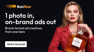 Use AI to make on-brand ad creative from one product photo (Runflow plugin)