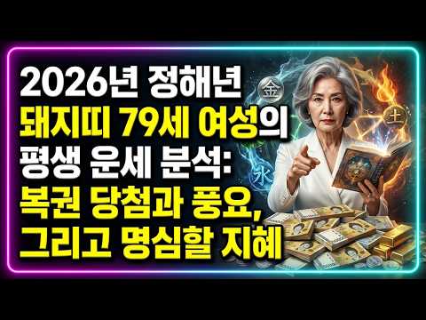 2026년 정해년 돼지띠 79세 여성의 평생 운세 분석: 복권 당첨과 풍요, 그리고 명심할 지혜