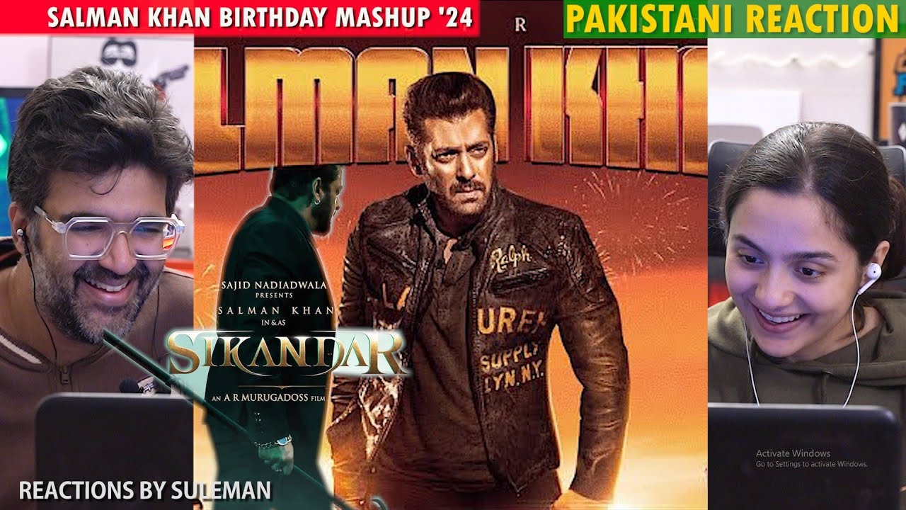 Pakistani Couple Reacts To Megastar Salman Khan Birthday Mashup'24 |Tribute To Sikandar Of Bollywood