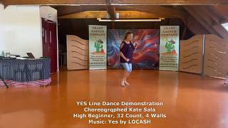 YES Line Dance Demonstration by Kate Sala