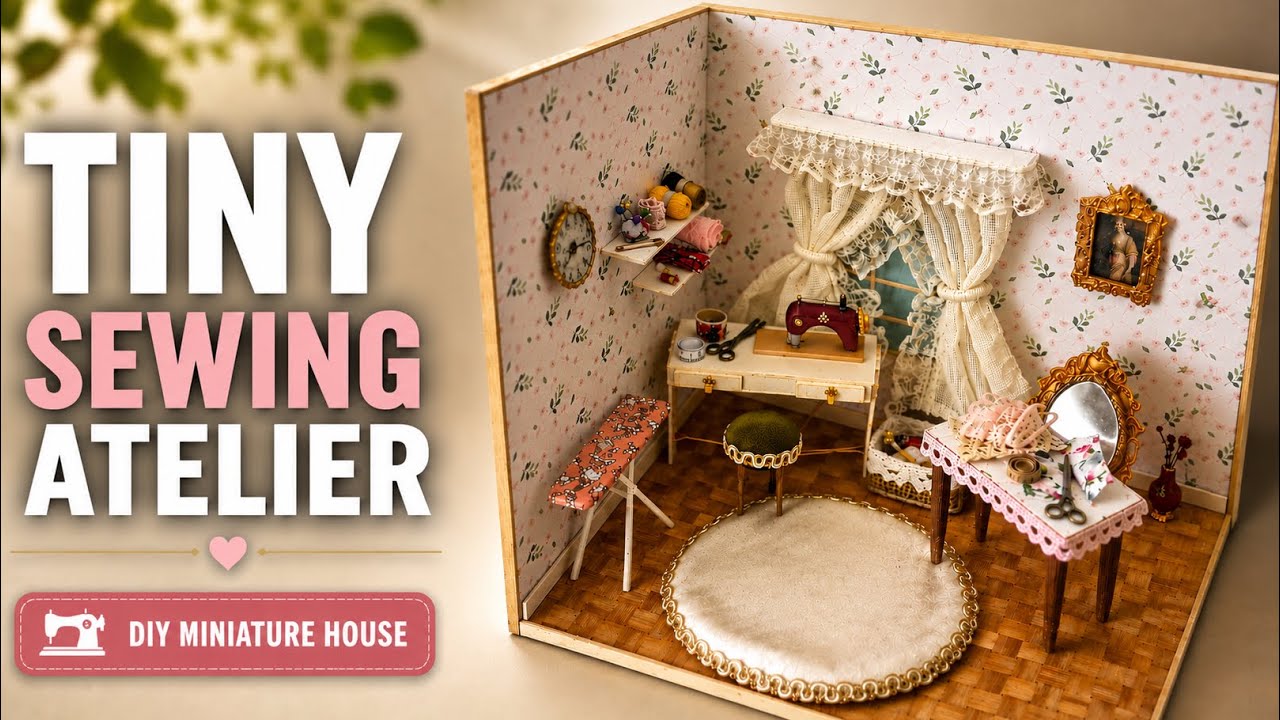 Realistic Tiny Sewing Room Accessories ✨ Dollhouse DIY - YouTube
