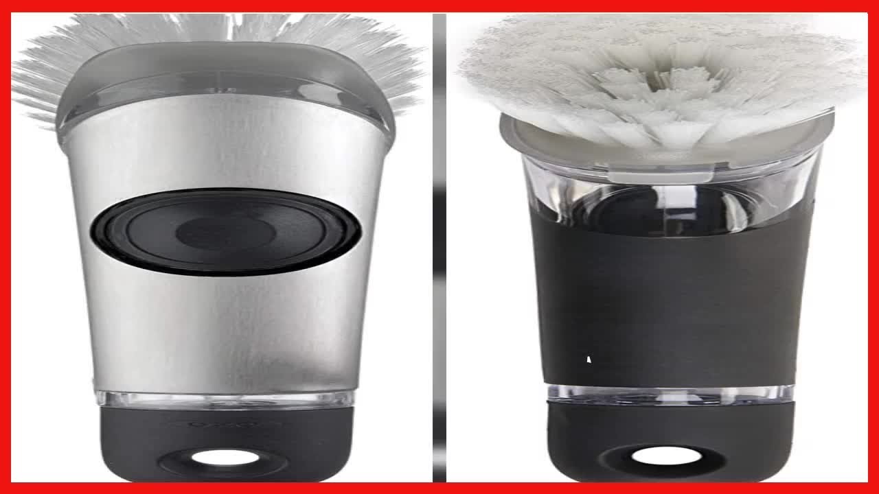 OXO Steel Soap Squirting Dish Brush: Effortless Cleaning with No Mess