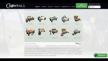 Crowfall crafting updates recipes work stations SWG like