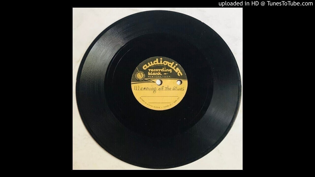 Unknown Artist Acetate - Meaning of The Blues - R&B Jazz