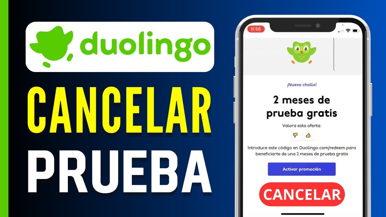 Cómo cancelar la prueba gratuita de Duolingo paso a paso
