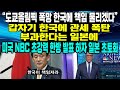 “도쿄올림픽 폭망 한국에 책임 물리겠다 ”갑자기 한국에 관세 폭탄 부과한다는 일본에 미국 NBC 초강력 한방 발표 하자 일본 초토화