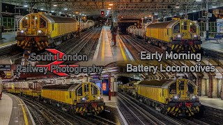 (HD) Early Morning London Underground Battery-Electric Locomotives 22/02/2025